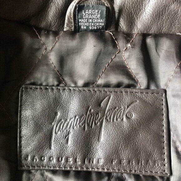 Jacqueline Ferrar Women’s Chocolate Brown Leather Coat Size Large Cinched Waist - Picture 4 of 7